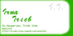 irma trieb business card